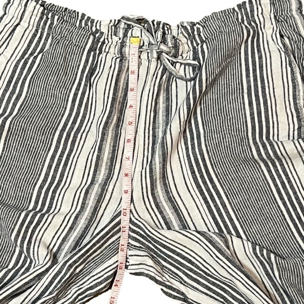 Time and Tru Women's High Rise Wide Leg Crop Linen Pants Women’s Sz L 12-14 - Picture 11 of 13